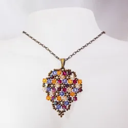 Pendant 65cm - Malvina Grapes-Bronze Chain - Pendant 65cm - Laiton bronze
